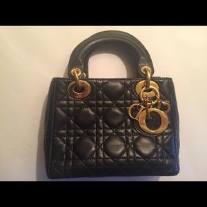AUTHENTIC CHRISTIAN DIOR MINI LADY MESSENGER BAG